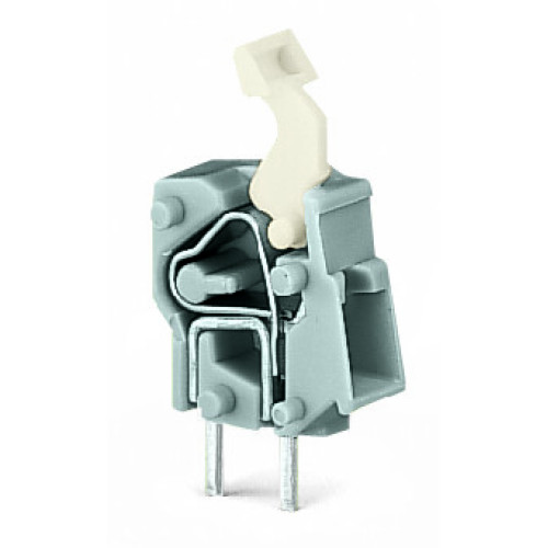 Stackable PCB terminal block, push-button, 2.5 mm&sup2;, gray