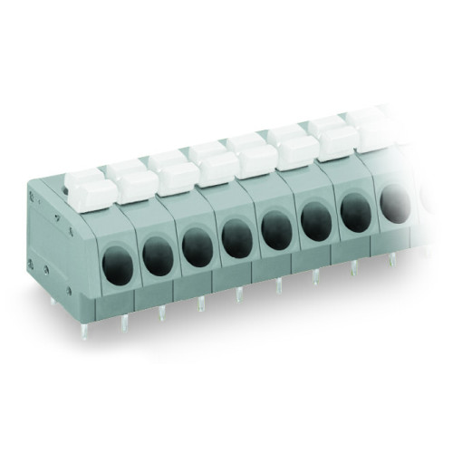 PCB terminal block, push-button, 2.5 mm&sup2;, gray