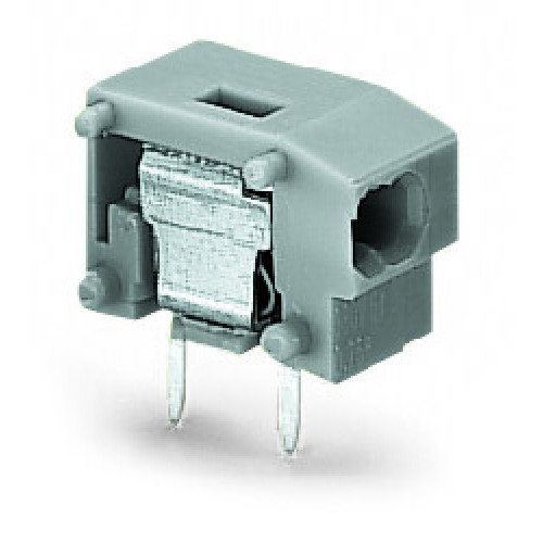 Stackable 2-conductor PCB terminal block, 0.75 mm&sup2;, Pin spacing 7.5/7.62 mm, dark gray