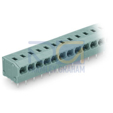 2-conductor PCB terminal block, 0.75 mm&sup2;, Pin spacing 5/5.08 mm, gray