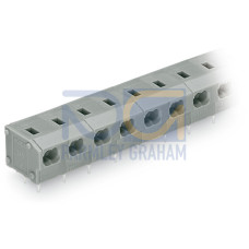 2-conductor PCB terminal block, 0.75 mm&sup2;, Pin spacing 7.5/7.62 mm, gray