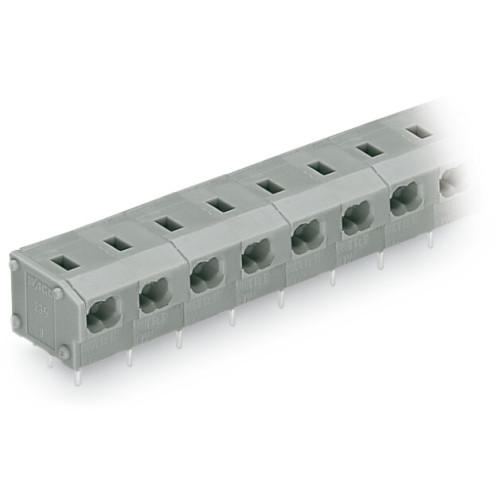 2-conductor PCB terminal block, 0.75 mm&sup2;, Pin spacing 7.5/7.62 mm, gray