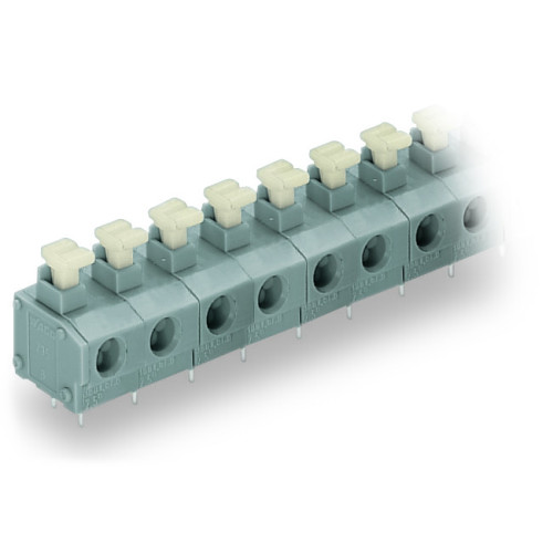 PCB terminal block, push-button, 1.5 mm&sup2;, gray