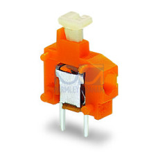 Stackable PCB terminal block, push-button, 1.5 mm&sup2;, orange