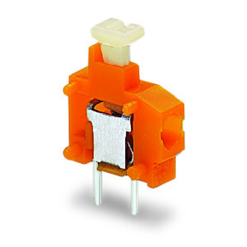 Stackable PCB terminal block, push-button, 1.5 mm&sup2;, orange