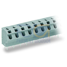 PCB terminal block, 2.5 mm&sup2;, Pin spacing 7.5/7.62 mm, gray