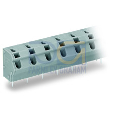 PCB terminal block, 2.5 mm&sup2;, Pin spacing 10/10.16 mm, gray