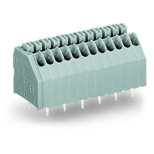 PCB terminal block, push-button, 0.5 mm&sup2;, gray