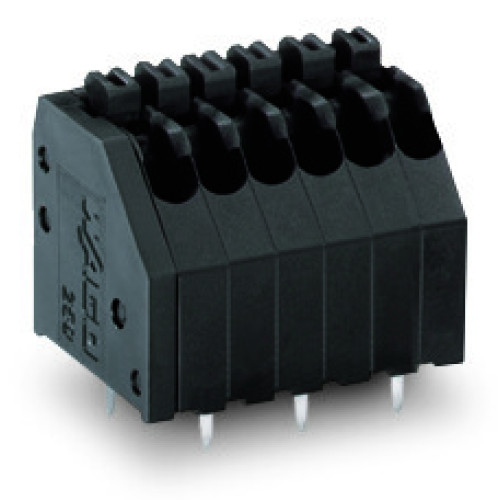 THR PCB terminal block, push-button, 0.5 mm&sup2;, black