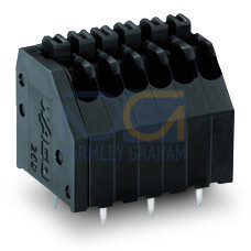 THR PCB terminal block; Push-button; 0.5 mm&sup2;; Pin spacing 2.5 mm; 2-pole; Push-in CAGE CLAMP