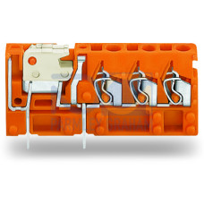 Stackable 3-conductor PCB terminal block, with knife disconnect, 2.5 mm&sup2;, orange