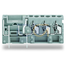 Stackable 3-conductor PCB terminal block, with fuse mounting, 2.5 mm&sup2;, gray