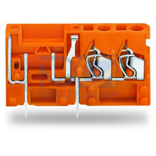 Stackable 2-conductor PCB terminal block, with fuse mounting, 2.5 mm&sup2;, orange