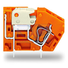 Stackable PCB terminal block, with knife disconnect, 2.5 mm&sup2;, orange