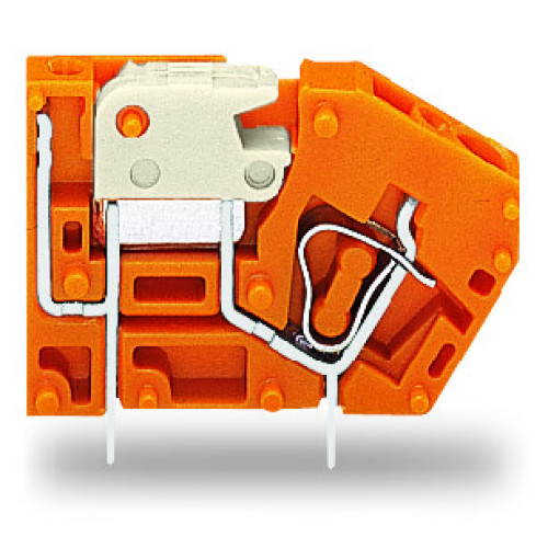 Stackable PCB terminal block, with knife disconnect, 2.5 mm&sup2;, orange