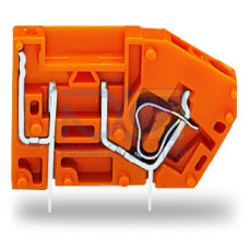 Stackable PCB terminal block, with fuse mounting, 2.5 mm&sup2;, orange