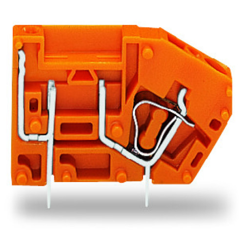 Stackable PCB terminal block, with fuse mounting, 2.5 mm&sup2;, orange