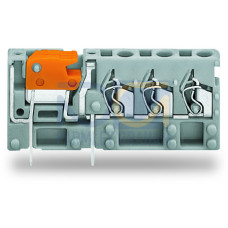 Stackable 3-conductor PCB terminal block, with knife disconnect, 2.5 mm&sup2;, gray