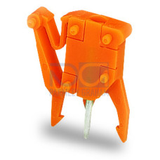 Test plug adapter, suitable for 255, 256, 257 Series PCB terminal blocks, 1-pole, orange