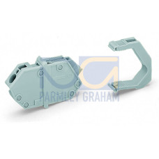 Feedthrough terminal block, Conductor/conductor connection, Plate thickness: 1  4 mm, gray