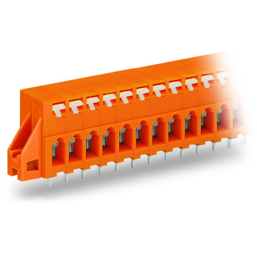 PCB terminal block, push-button, 2.5 mm&sup2;, orange