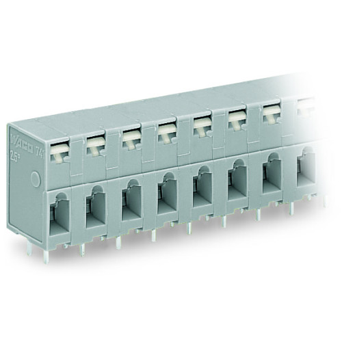 PCB terminal block, push-button, 2.5 mm&sup2;, gray
