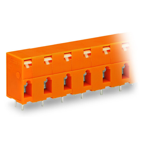 PCB terminal block, push-button, 2.5 mm&sup2;, orange