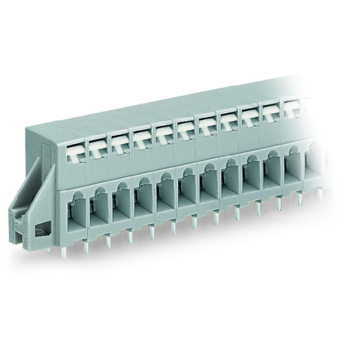 PCB terminal block, push-button, 2.5 mm&sup2;, gray