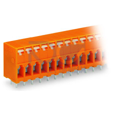 PCB terminal block, push-button, 2.5 mm&sup2;, orange