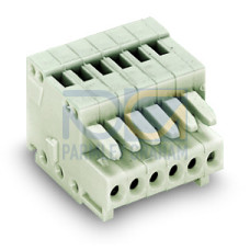 1-conductor female connector, CAGE CLAMP&reg;, 0.5 mm&sup2;, light gray