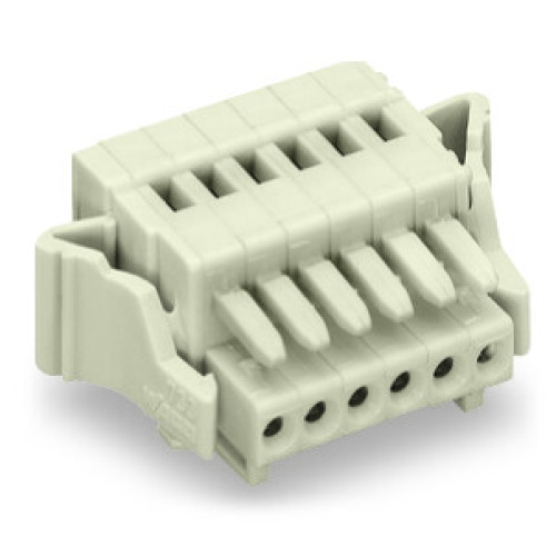 1-conductor female connector, CAGE CLAMP&reg;, 0.5 mm&sup2;, light gray
