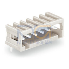 THT male header, 0.8 x 0.8 mm solder pin, angled, light gray