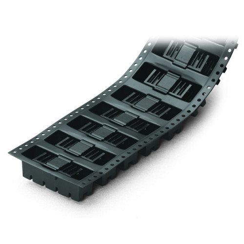 THR male header, 0.8 x 0.8 mm solder pin, angled, black