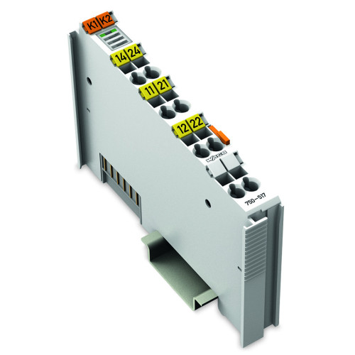 2-channel relay output, AC 250 V, 1 A, light gray