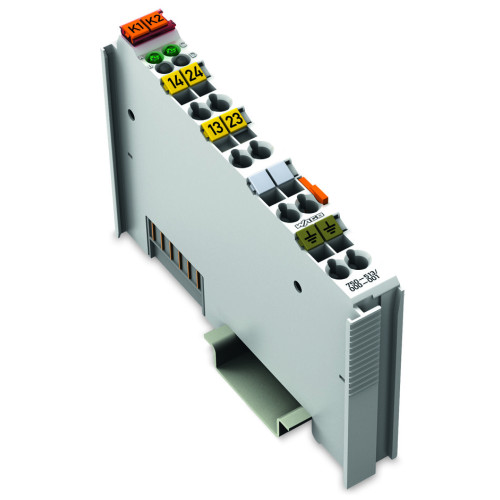 2-channel relay output, AC 250 V, 2.0 A, Potential-free, Without power jumper contacts, 2 make conta