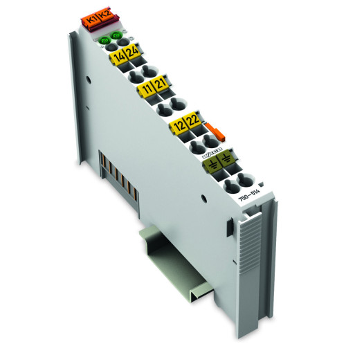 2-channel relay output, 125 VAC, 0.5 A, light gray
