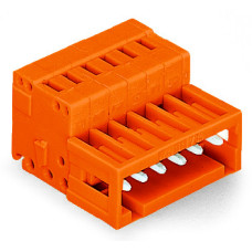 Male Connector, 10-Pole Pin Spacing 3.81 mm / 0.15 In Orange