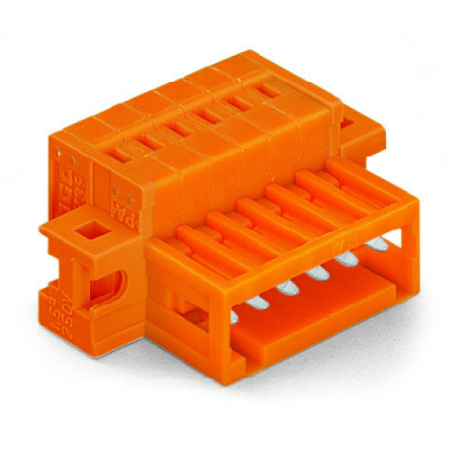 1-conductor male connector, CAGE CLAMP&reg;, 1.5 mm&sup2;, orange