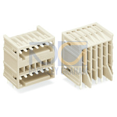 THT double-deck male header, 1.0 x 1.0 mm solder pin, angled, light gray