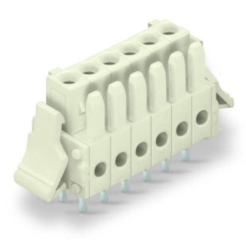 THT female header, straight, Pin spacing 3.5 mm, light gray