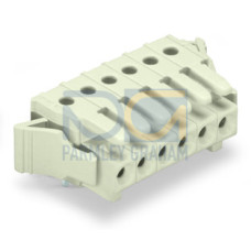 THT female header, angled, Pin spacing 3.5 mm, light gray