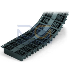 THR male header, 1.0 x 1.0 mm solder pin, angled, black