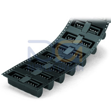 THR male header, 1.0 x 1.0 mm solder pin, straight, black