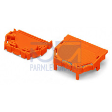 Strain relief housing, for female and male connectors, 2 parts, orange