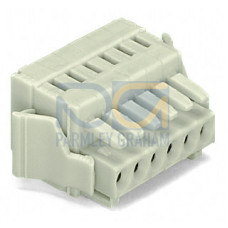 1-conductor female connector, CAGE CLAMP&reg;, 1.5 mm&sup2;, light gray