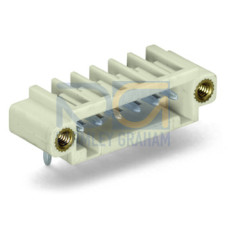 THT male header, 1.0 x 1.0 mm solder pin, angled, light gray