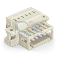1-conductor male connector, CAGE CLAMP&reg;, 1.5 mm&sup2;, light gray