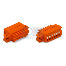 1-conductor female connector, push-button, Push-in CAGE CLAMP&reg;, orange