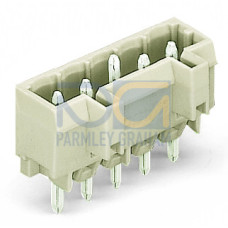 THT male header; 1.2 x 1.2 mm solder pin; angled; 100% protected against mismating; Pin spacing 5 mm; 10-pole