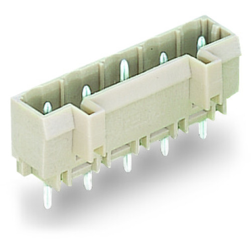 THT male header, 1.0 x 1.0 mm solder pin, straight, light gray